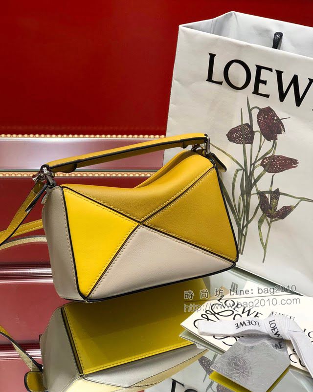 LOEWE爆款包包 羅意威迷你mini puzzle幾何拼接手提斜挎包 10173  tcl1164